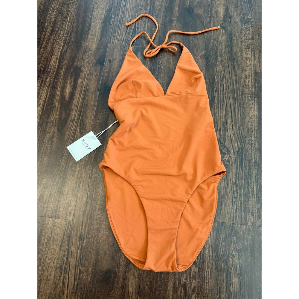 Esby Eunice MALLORY ONE PIECE CHOLULA strap open back swimsuit orange S